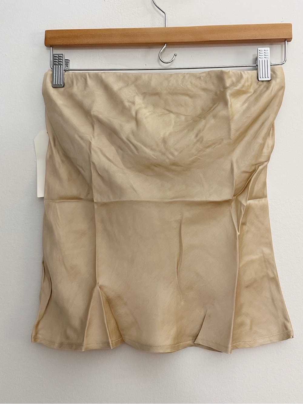 NWT Donni. Silky Tube Top Neutral Tan size XS